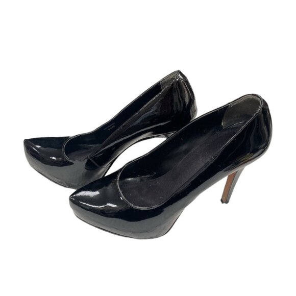 Aldo Womens High Heeled Black Patten Leather shoes size 9.5 SKU 1524 - Picture 2 of 5